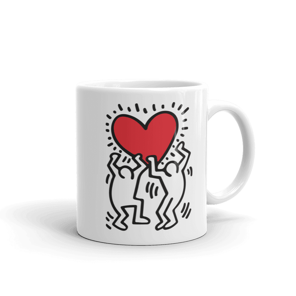 Street Art Heart Print Mug