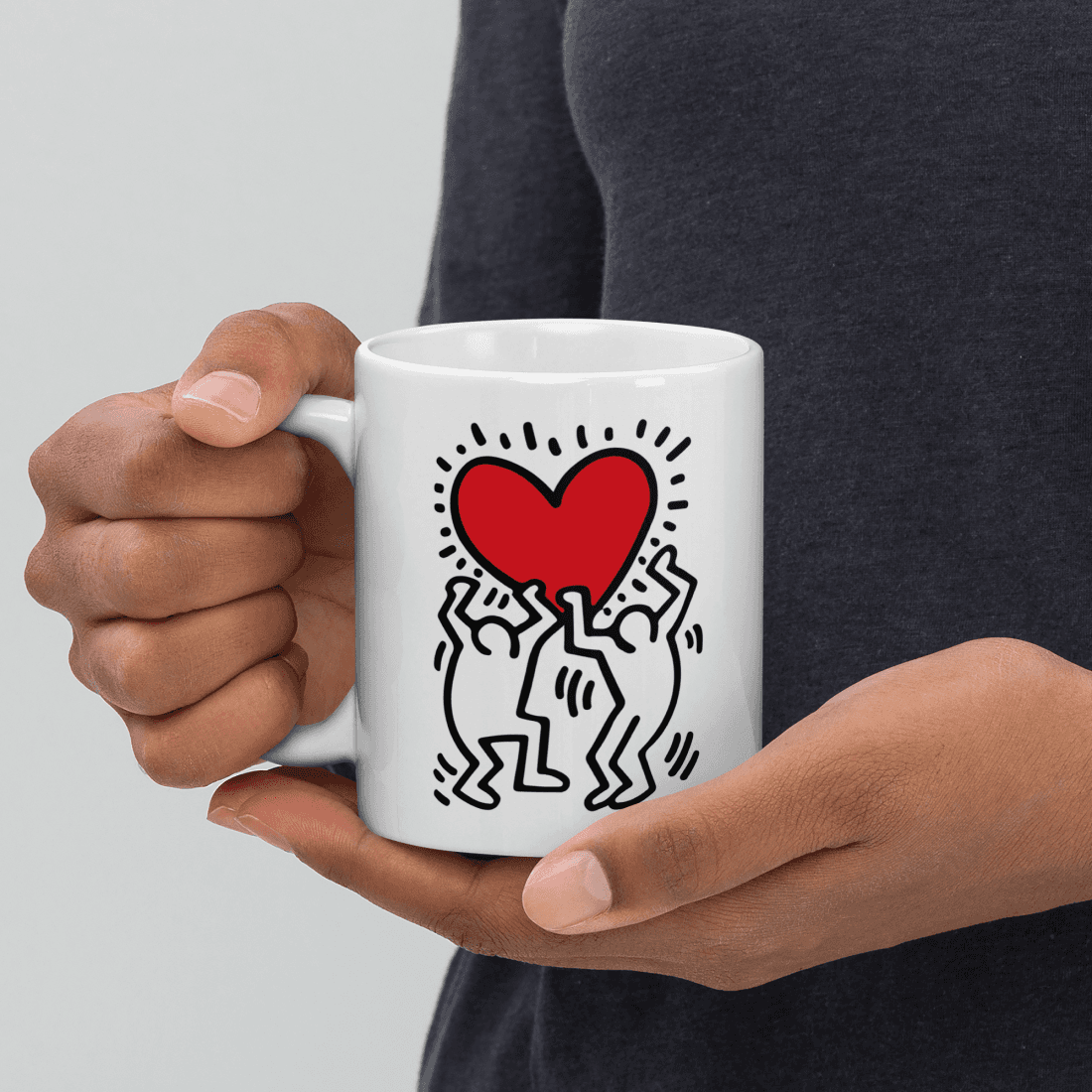 Street Art Heart Print Mug