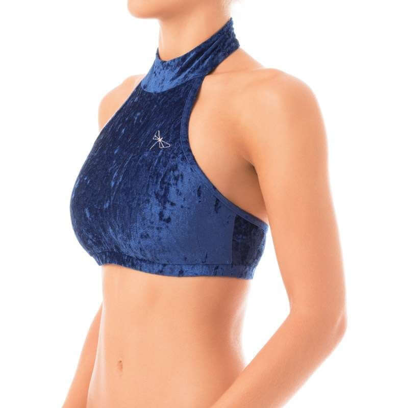 Velvet Halter Sports Bra for Pole & Dance – Lisette