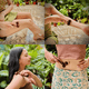 Wooden facial massage roller