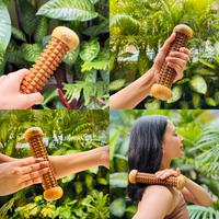 Wooden muscle recovery roller