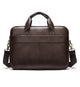 Men's brown leather Attache Briefcase Bag