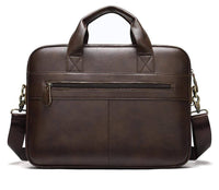 Men's brown leather Attache Briefcase Bag