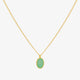 Gemstone oval pendant necklace