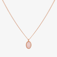 Gemstone oval pendant necklace