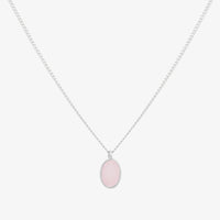 Gemstone oval pendant necklace