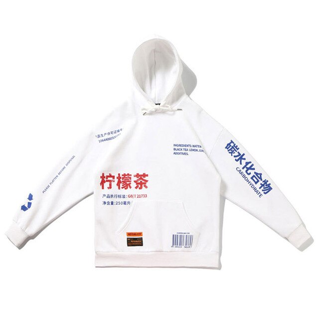 Chinese Print Oversized Hoodie