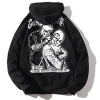 Men Letter Printed Hooded Pullover Sweatshirt Men High Street Fashion Hip Hop Hoodie Streetwear Clothing