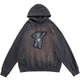 Bear Print Oversized Hoodie
