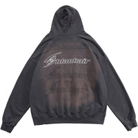Bear Print Oversized Hoodie