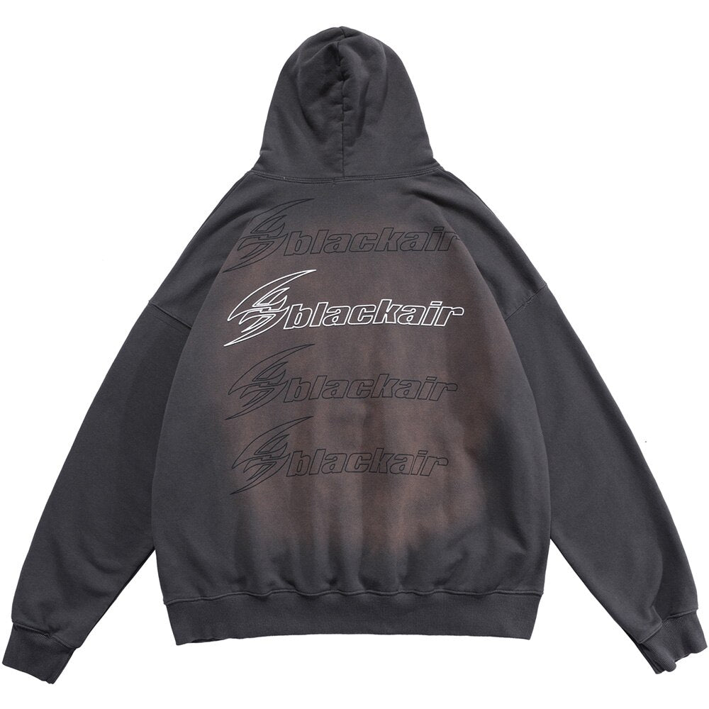 Bear Print Oversized Hoodie