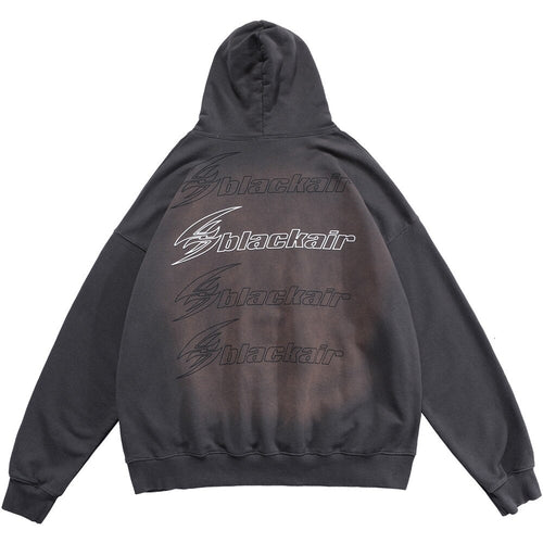 Bear Print Oversized Hoodie