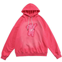 Bear Print Oversized Hoodie