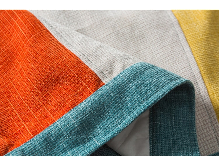 Color Block Patchwork Baggy Jacket
