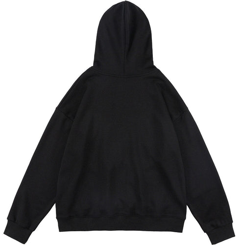 Bear Embroidery Hooded Sweatshirt