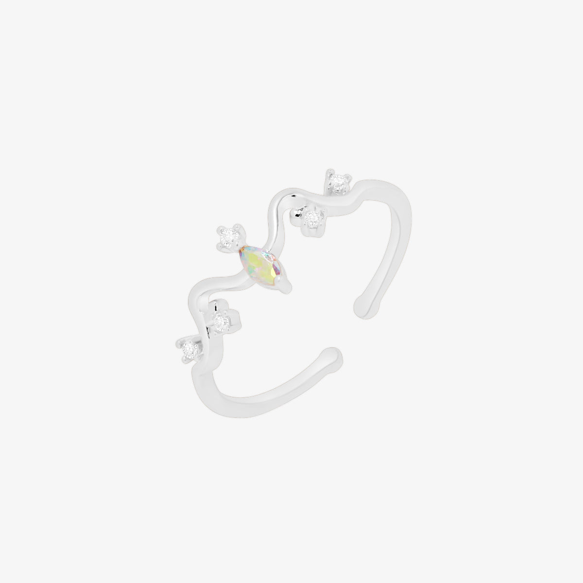 Smoked topaz cubic zirconia womens ring — view 4