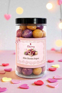 White Chocolate Coated Coloured Cherries, Palm Oil Free, 215g-1