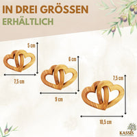 Olive wood connected hearts, a beautiful gift for weddings, engagements, anniversaries, and Valentine's Day.-4