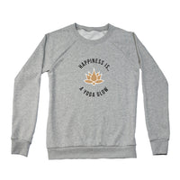 Women's Yoga Glow Crew Sweatshirt, Heather Grey