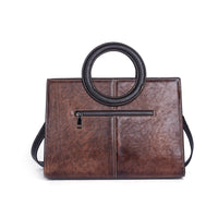 Rossie Viren Women's Crossbody Tote Bag with Leather Circular Handle