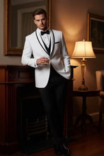"Xavier" White Tuxedo Jacket